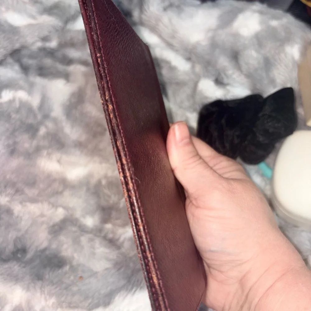 Louis Vuitton Burgundy Textured Wallet